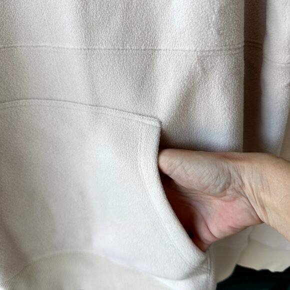 Anybody Lounge Polar Fleece Pop Over Henley Sz M Cozecore Fall Soft Cozy QVC - Picture 4 of 9